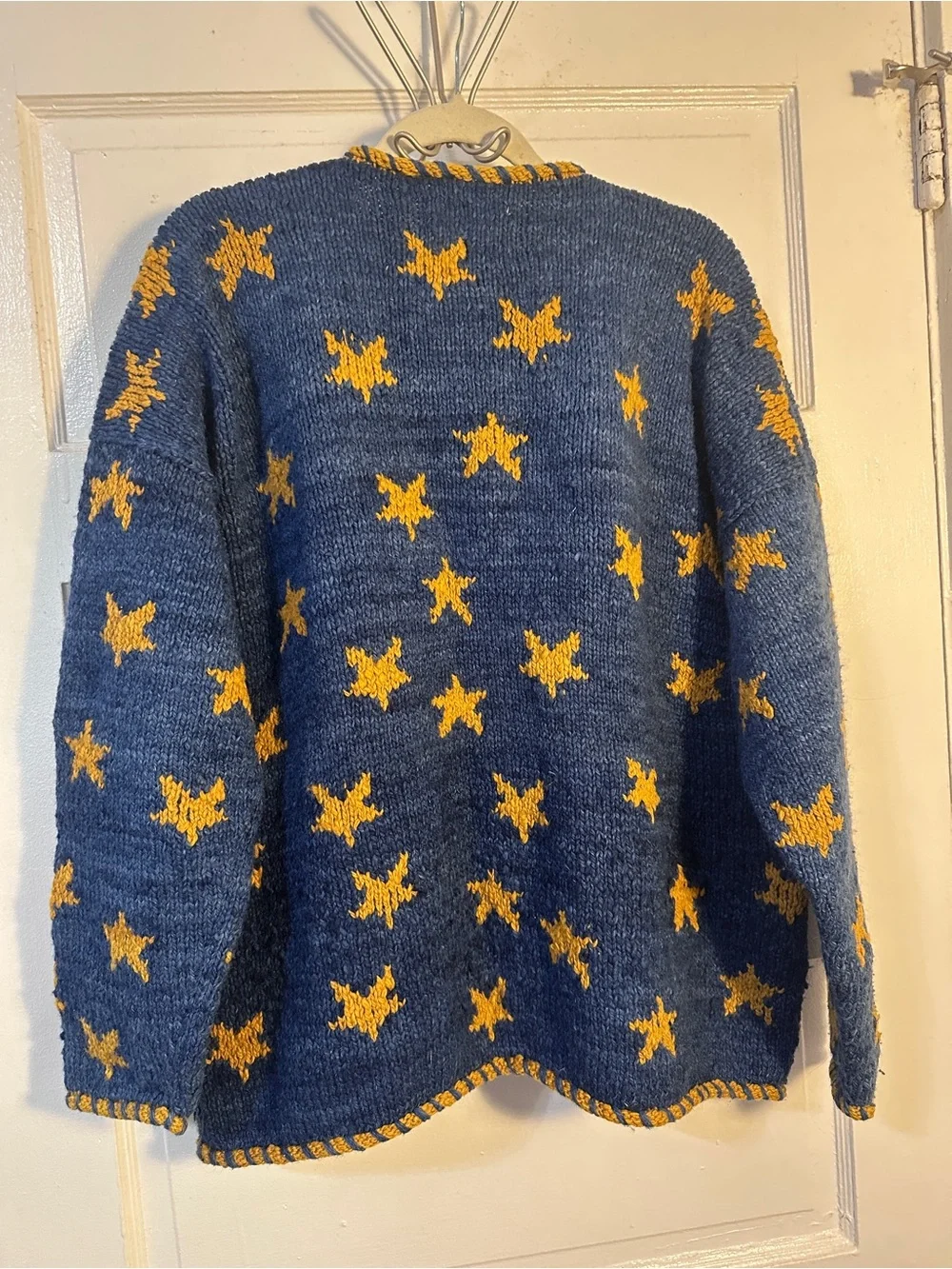 Rare Amano Blue and Gold Star Sweater - Picture 3 of 5